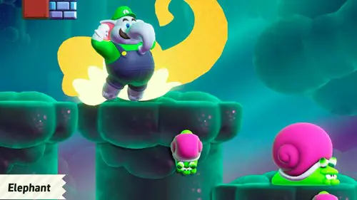 Elephant Luigi Super Mario Wonder