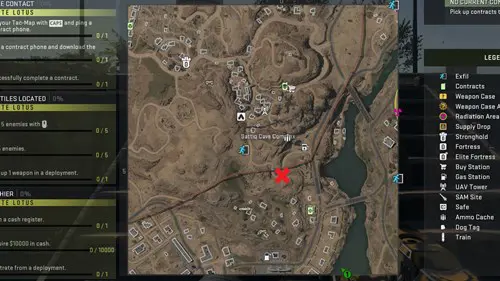 MW2 DMZ Crash Site Weapons Case Key Location