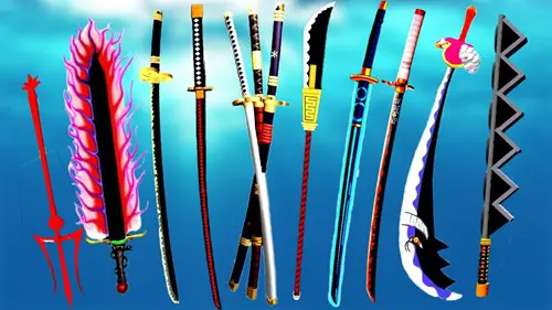 Several swords that can be upgraded with scrap metal