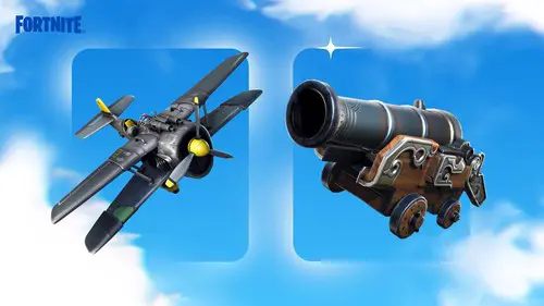 A Plane and a Cannon in Fortnite OG