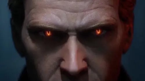 A close-up of Albert Wesker