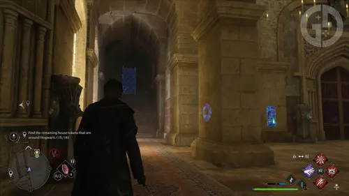 The Daedalian Key location in the Great Hall in Hogwarts Legacy