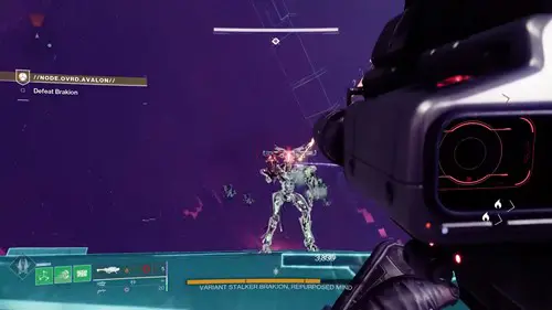 Destiny 2 Vexcalibur: Firing rockets at Brakion