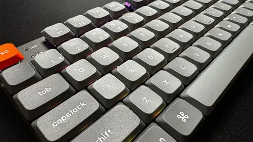 Keychron K1 Max on reviewer's desk