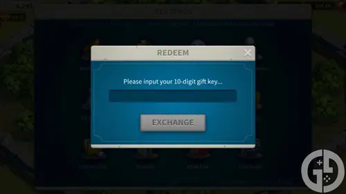 Image showing you how to redeem codes in Rise of Kingdoms