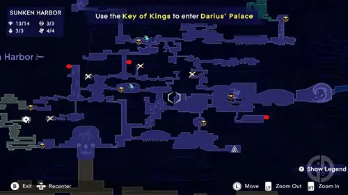 Sunken Harbour Spirited Sand Jar map locations in Prince of Persia: The Lost Crown