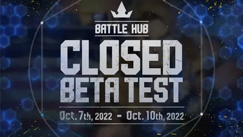 A graphic with the dates of the closed beta