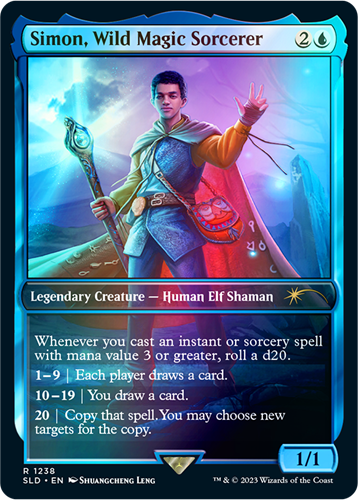 Simon, Wild Magic Sorcerer DnD Magic the Gathering card