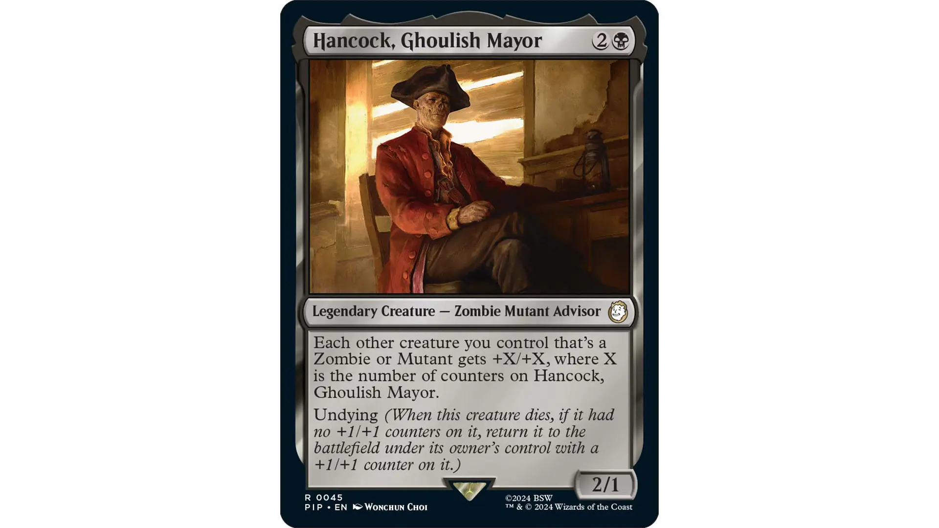 MTG Fallout 0044 Hancock Ghoulish Mayor Main