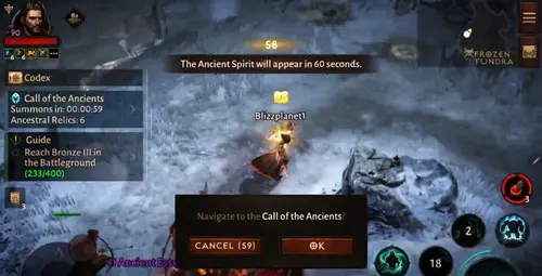 Diablo Immortal Zone Events: Frozen Tundra - Call Of The Ancients