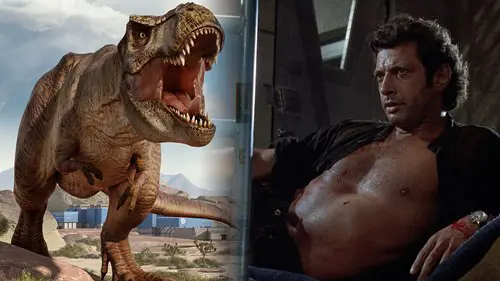 Jurassic World Evolution and Jeff Goldblum in Jurassic Park