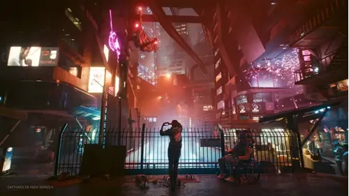 V in Night City in Cyberpunk 2077