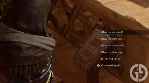 All the book options in AC Mirage