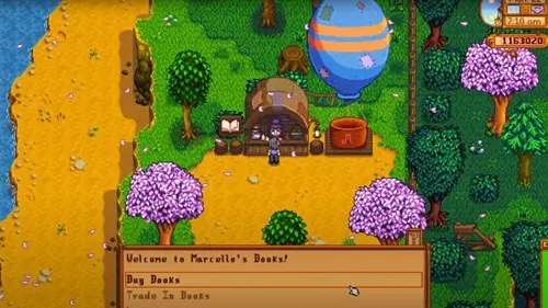 The Bookseller in Stardew Valley