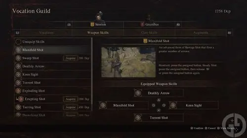 The Archer Skills in Dragon's Dogma 2