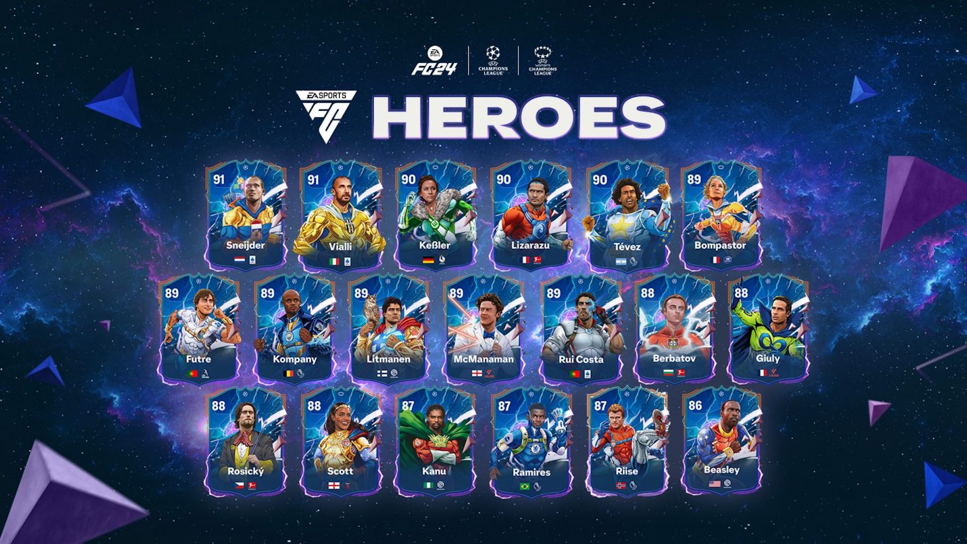 EA FC 24 Heroes All new Hero cards revealed
