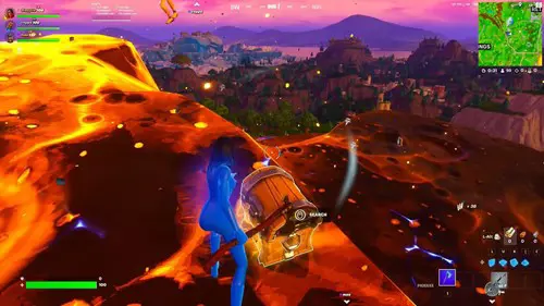 Looting meteor in Fortnite