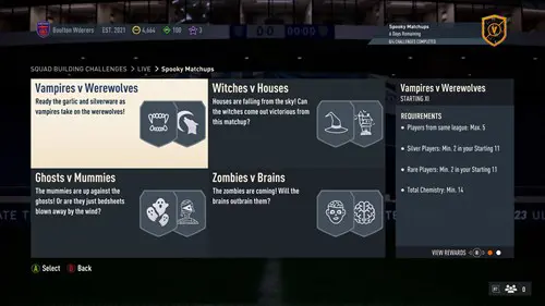 FIFA 23 Spooky Matchups Objectives