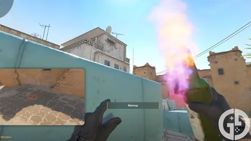 Image of the A Site to Catwalk molotov lineup on Dust2 in CS2