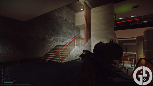 Image of the stairs inside Capital Insight in Escape from Tarkov