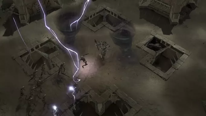 A spell-using druid in Diablo 4