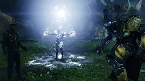 Devrim Kay, Mara Sov, and Misraaks at the Farm in Destiny 2