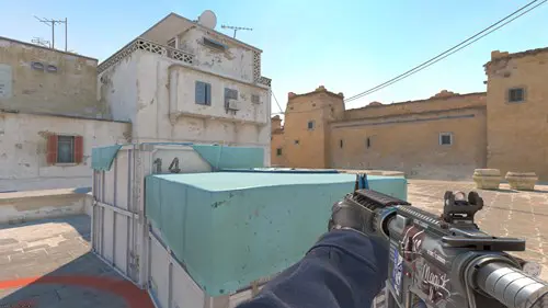 Image of stretched res in CS2 on Dust 2