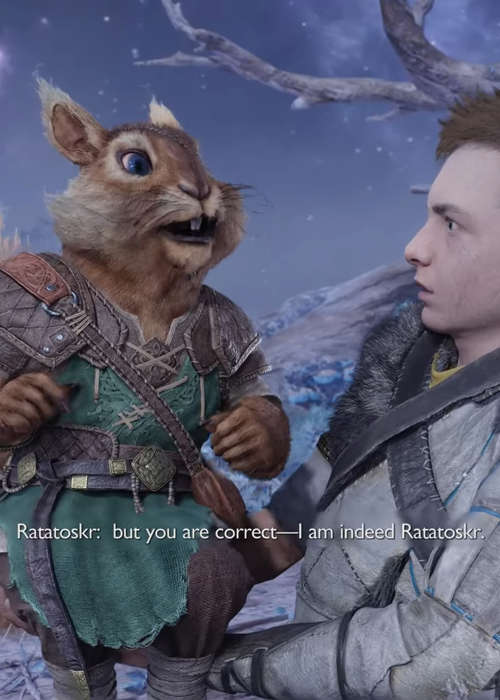 Who is the talking squirrel Ratatoskr from God Of War Ragnarok?