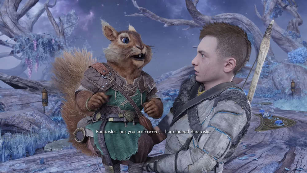 Who is the talking squirrel Ratatoskr from God Of War Ragnarok?