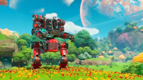 A mech in Lightyear Frontier.