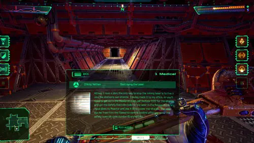 System Shock, mining laser failsafe quest