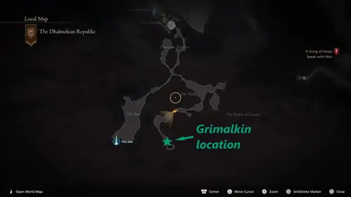 Image of the Grimalkin Hunt map location in Final Fantasy 16