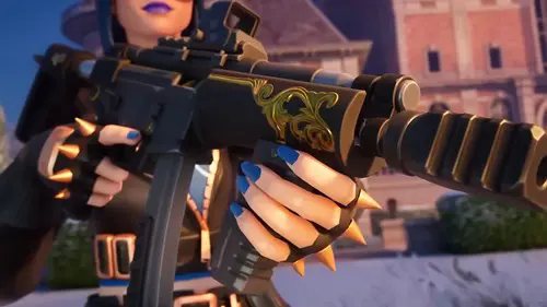 A modded SMG in Fortnite