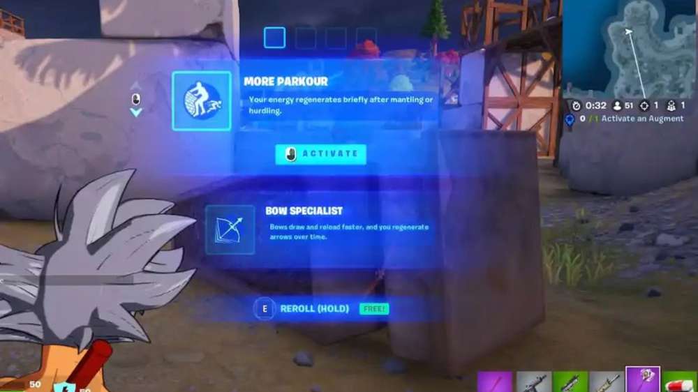 How to reroll Augments in Fortnite