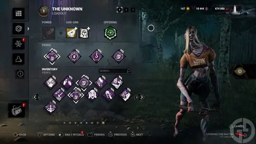 The Unforeseen Perk build in Dead by Daylight