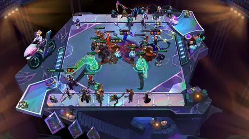 A battle in TFT Remix Rumble.