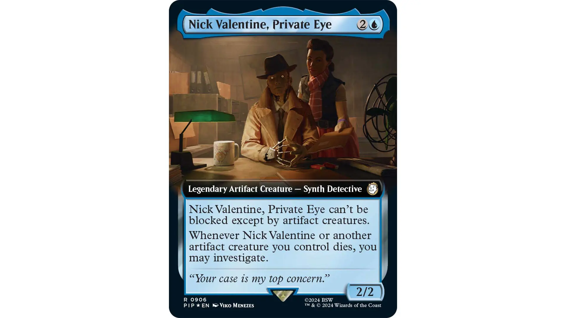 MTG Fallout 0034 Nick Valentine Private Eye Borderless