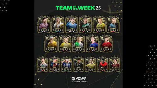 Image of the full EA FC 24 TOTW 25 squad