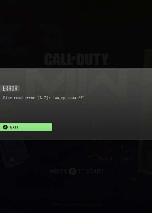 How to fix the disc read error in MW2