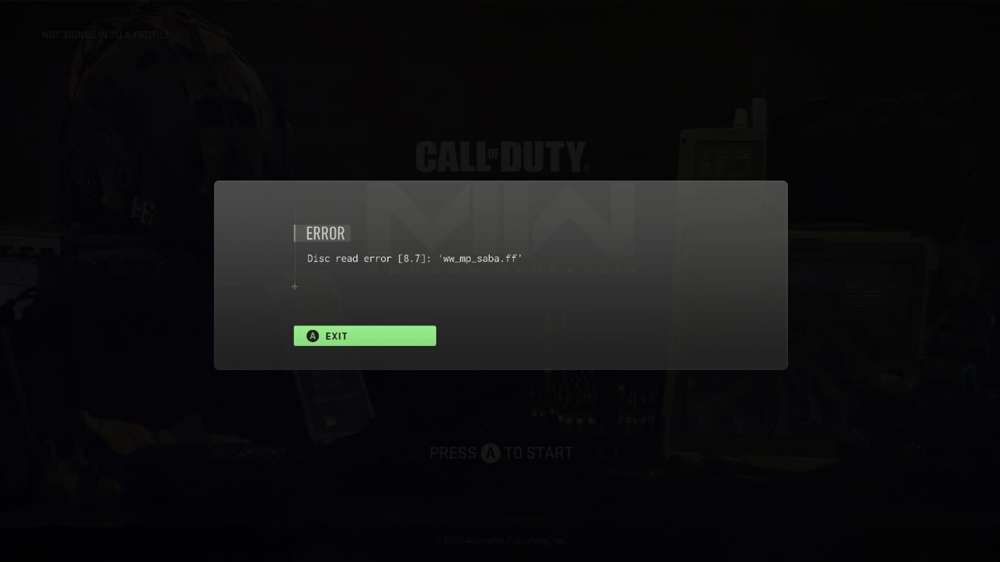 How to fix the disc read error in MW2