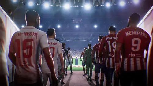 Sevilla and Atletico in the tunnel in FC 24