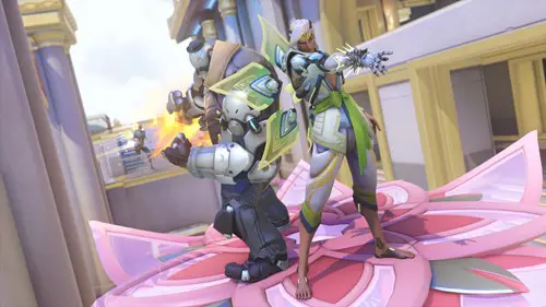 Screenshot of Lifeweaver and BOB in Overwatch 2