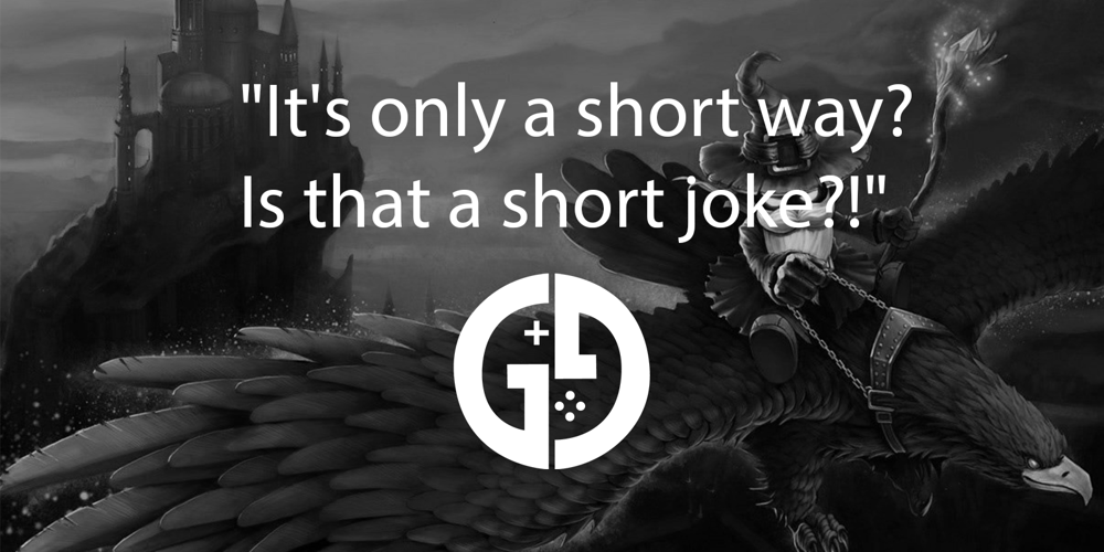 What LoL champ says "It's only a short way? Is that a short joke?!"?