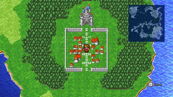 Image of a castle town in Final Fantasy