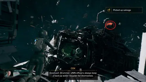 an image of Telltale's The Expanse Episode 1 highlighting the route to the Laser Crystal