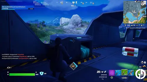 Big cache on the train in Fortnite