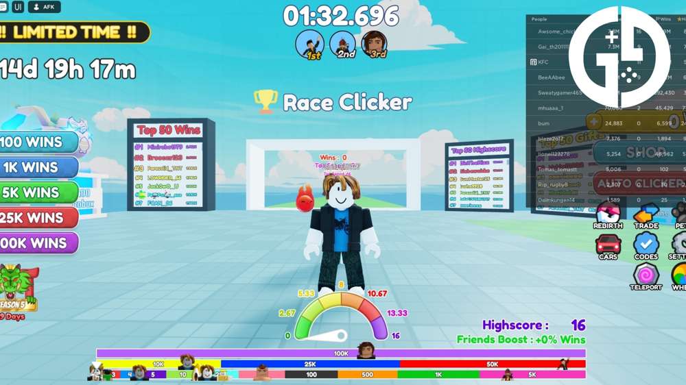 All Race Clicker codes to redeem Boosts & more in August 2024