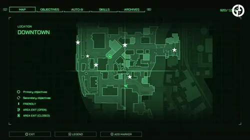 All protect and serve locations in map 1 of RoboCop