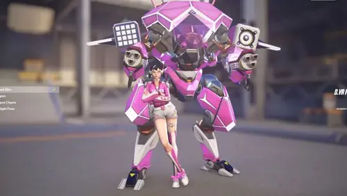 The Gentle Tokki D.Va Fuchsia Skin in Overwatch 2