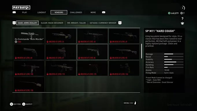Payday 3 Guns Have Separate Progression Paths, Preset and Overkill Weapons  Revealed